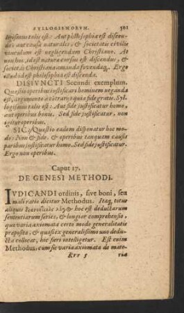 Caput 17. De Genesi Methodi
