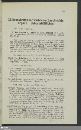 XI. Krankheiten der weiblichen Geschlechtsorgane. Geburtshülfliches