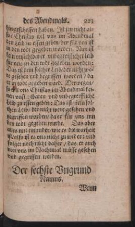 Der sechste Ungrund Naums.