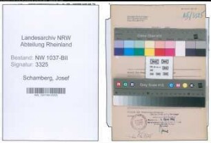 Entnazifizierung Josef Schamberg , geb. 14.09.1899 (Korbmacher)