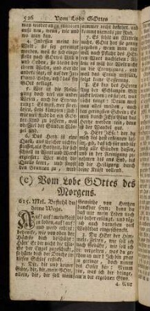 526-553, Vom Lobe Gottes des Morgens