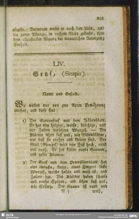 LIV. Senf, (Sinapis)
