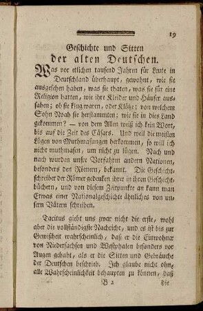 Geschichte und Sitten der alten Deutschen