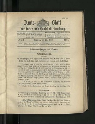No. 52, 27. März 1904.