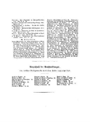 Verzeichnis der Buchhandlungen