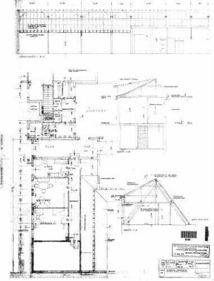 Stuttgart Hbf: Empfangsgebäude BD-Gebäude Nordteil Grundriss,Schnitte Einbau einer Wohnung