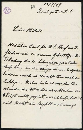 Brief 40: 23.07.1897