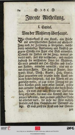 Zweyte Abtheilung