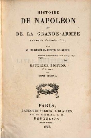 Histoire de Napoléon et de la grande armée en 1812, 2