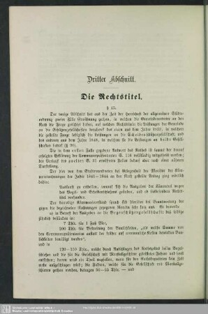 Dritter Abschnitt. Die Rechtstitel