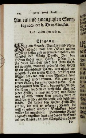 Am ein und zwanzigsten Sonntag nach der heil. Drey-Einigkeit. - Am vier und zwanzigsten Sonntag nach der heil. Drey-Einigkeit.