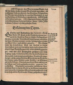 Erklärung des Textes.