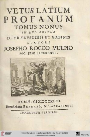 Band 9: Vetus Latium profanum: De Praenestinis et Gabinis