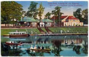 Luna-Park, Leipzig-W. am Auensee : Blick nach dem Hippodrom und der Gondelstation