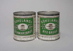 Zwei Dosen "Sökeland’s Schwarzbrot"
