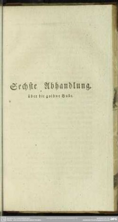 Sechste Abhandlung. über die goldne Bulle
