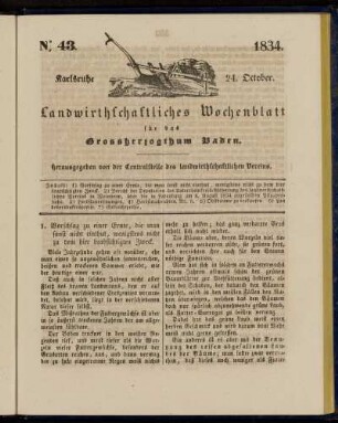 No 43. 24. October. 1834