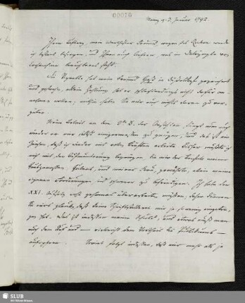 Nr. 76-82: Forster an die Vossische Buchhandlung. Januar - 7. Februar 1792.