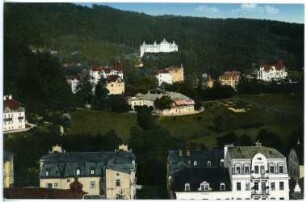 Marienbad. Hotel Miramondi und Café Bellevue : Marienbad. Hotel Miramondi (Kurhaus Miramonte in Úšovice) und Café Bellevue (Hotel und Kurhaus Di Vittorio)