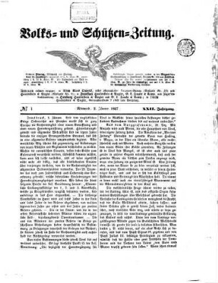 Volks- und Schützenzeitung : politisches Volksblatt. 1867 = Jg. 22