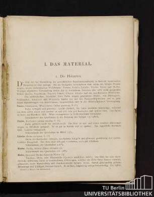 1. Die Holzarten.