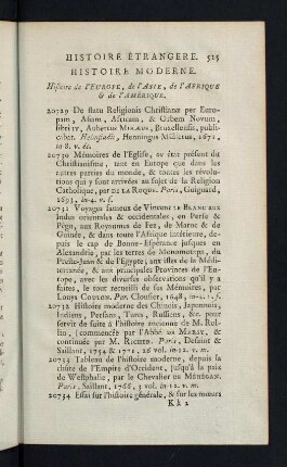 515-516, Histoire de l´Europe, de l´Asie, de l´Afrique & de l´Amérique