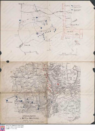 Manöverkarte von Metz und Umgebung