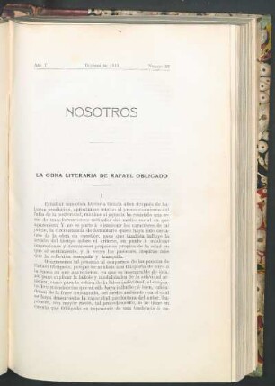 La obra literaria de Rafael Obligado