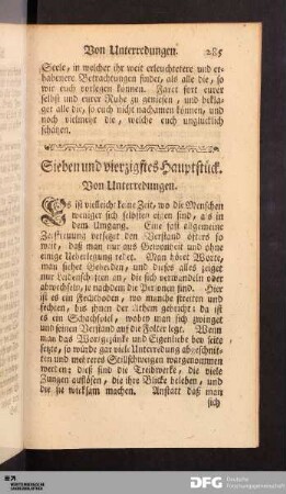 XLVII. Hauptstück. Von Unterredungen.