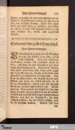 XLVII. Hauptstück. Von Unterredungen.
