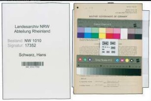 Entnazifizierung Hans Schwarz , geb. 24.11.1903 (Schreiner)