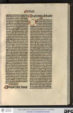 Incipit vita sancti Pachomii abbatis.