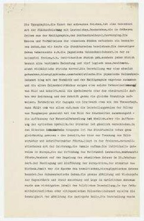 [Die Typographie, die Kunst der schwarzen Zeichen]. [O.o.]