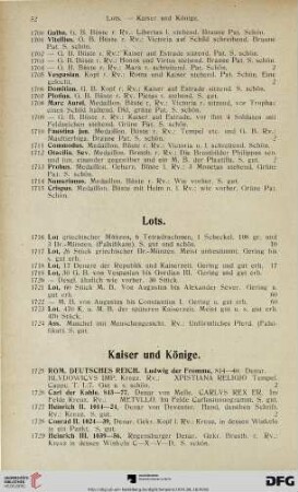 Lots (Nr. 1716-1724)