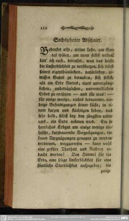 Sechszehnter Abschnitt