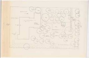 Garten Wohltat, Meerbusch: Lageplan mit Obstbäumen 1:100