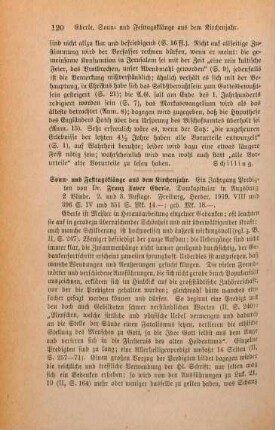 120-121 [Rezension] Eberle, Franz Xaver, Sonn- und Festtagsklänge aus dem Kirchenjahr