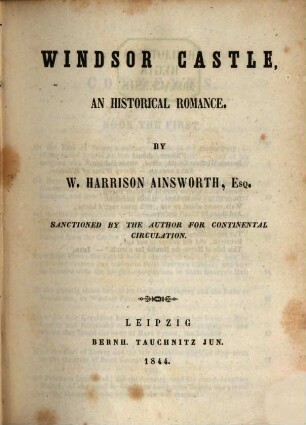 Windsor Castle : an historical romance
