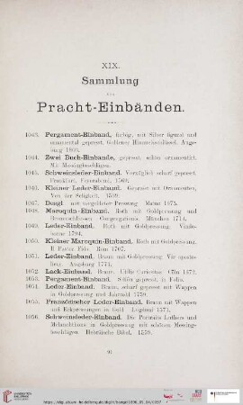 Sammlung von Pracht-Einbänden