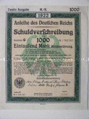 Anleihe des Deutschen Reichs über 1000 Mark