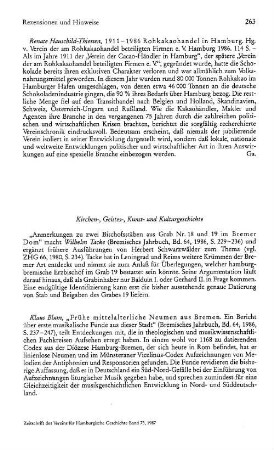 Rezensionen und Hinweise : Kirchen-, Geistes-, Kunst- und Kulturgeschichte
