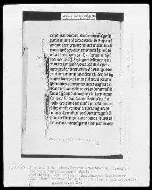 Lektionar aus Salzburg — Zwei Initialen I, Folio 184verso