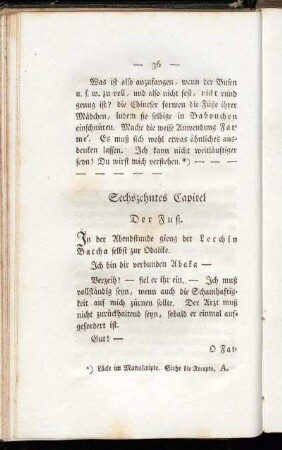 Sechszehntes Capitel Der Fuß.