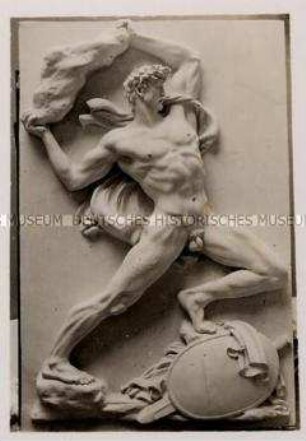 Berlin, Bildhauer Professor Arno Breker, Relief "Vergeltung"