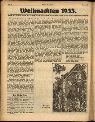 Zweite Ausgabe vom Sonntag, den 31. Dezember 1933.