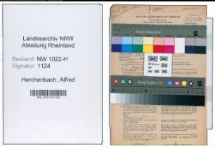 Entnazifizierung Alfred Herchenbach , geb. 27.01.1890 (Fahrer)