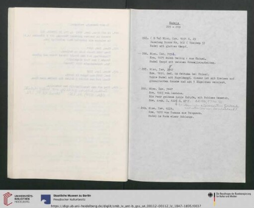Nadeln Nr. 265 – 269