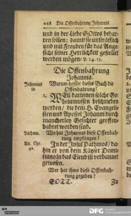 Die Offenbahrung Johannis.