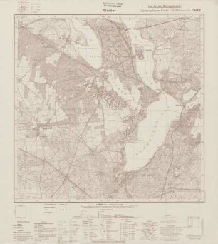 3643 Werder, Topographische Karte 1:25000 (4cm - Karte)