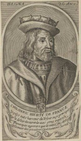 Bildnis des Childeric I., König des Fränkischen Reiches